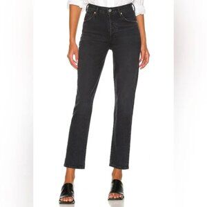 Citizens of Humanity Charlotte High Rise Straight Jeans Black Size 25